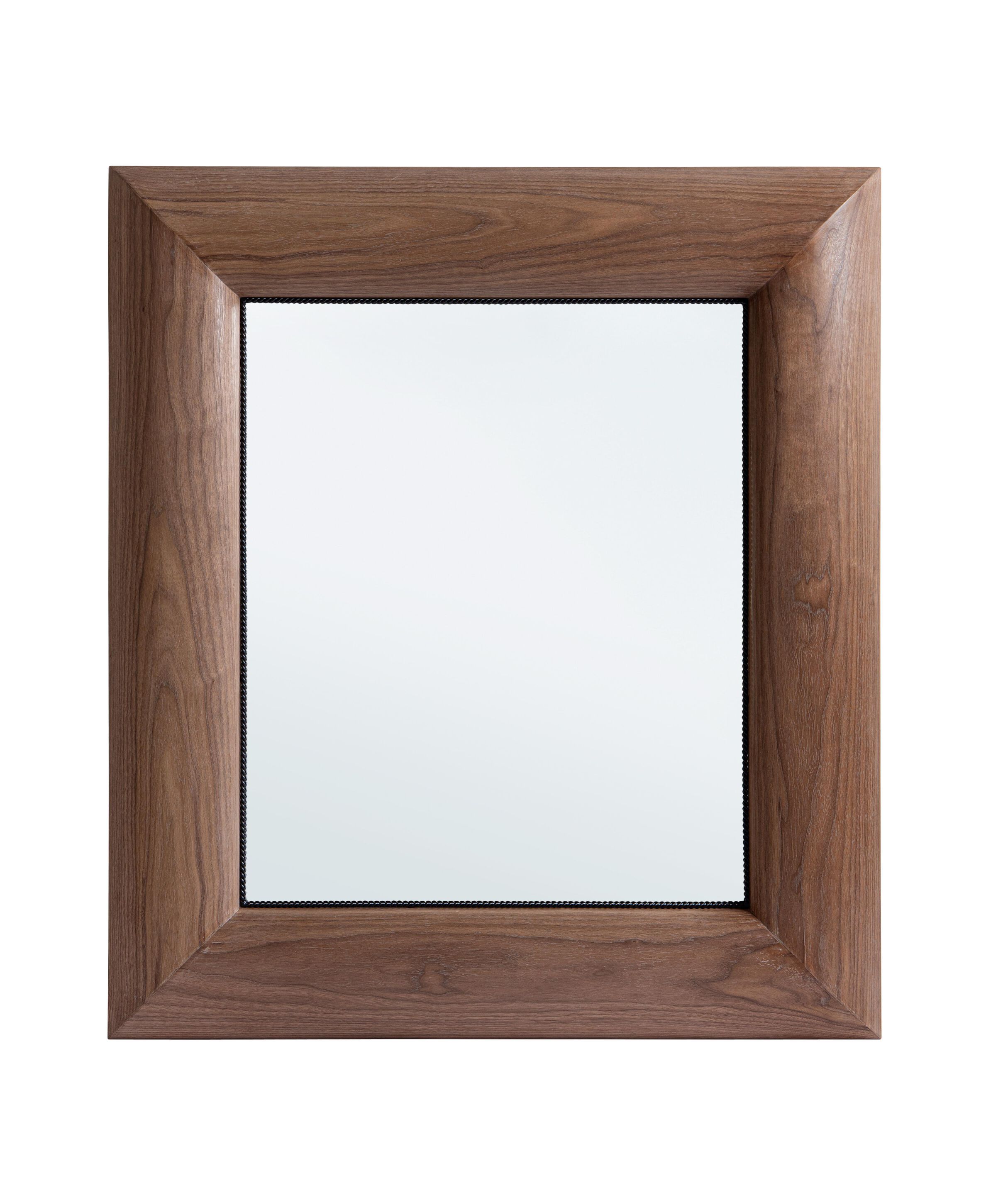 Круглое зеркало из орехового дерева с рамкой BIZZOTTO BUGLOSS 112,5X127,5 ARCH-00094811