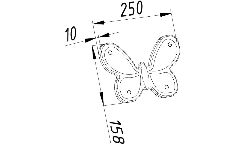 Элемент декоративный "Зефир" МАНДАРИН ЗЕФИР 178697 Розовый Santreyd  - Вид №1