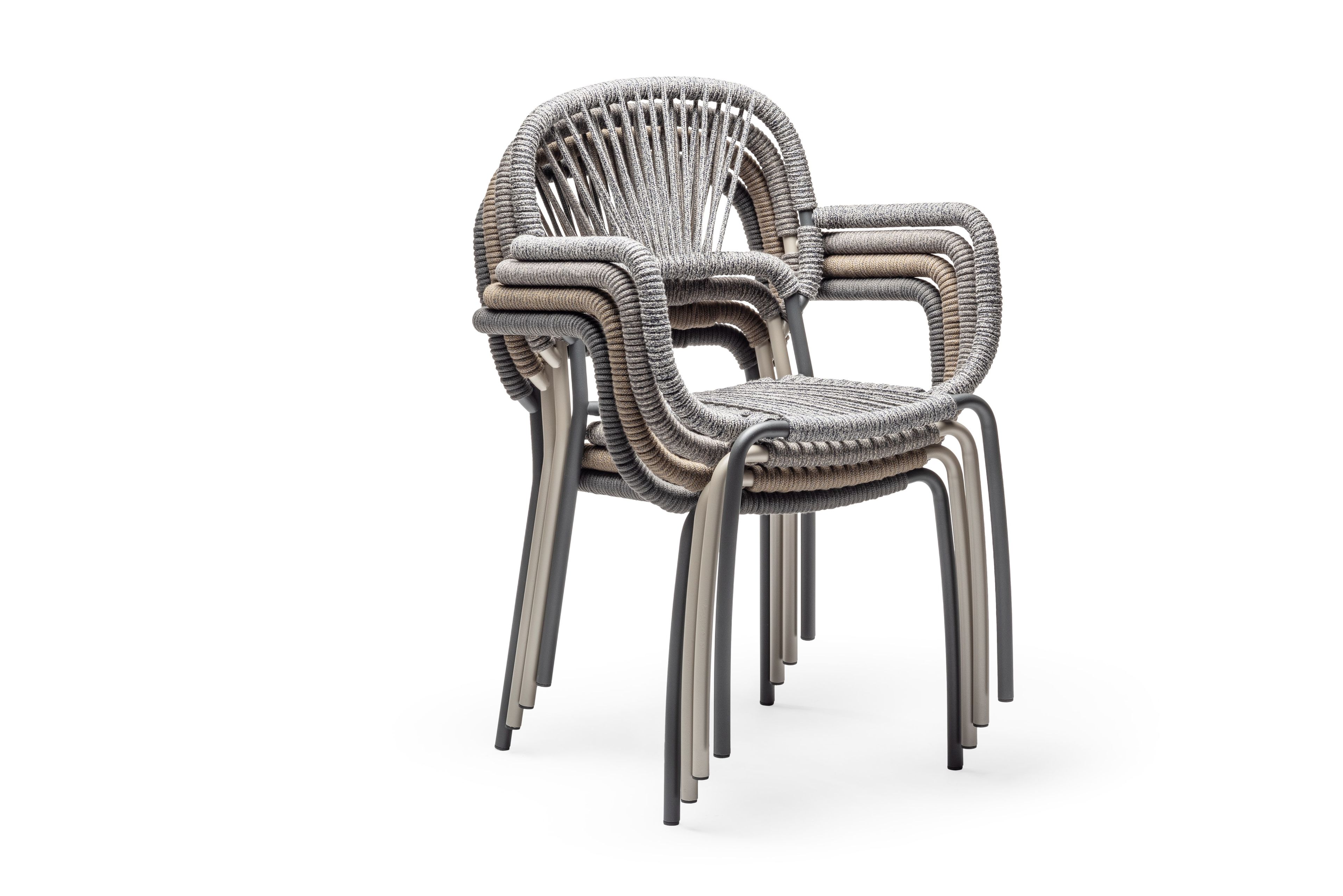 Стул из морской веревки с подлокотниками CHAIRS & MORE Moyo ARCH-00020117 - Вид №3