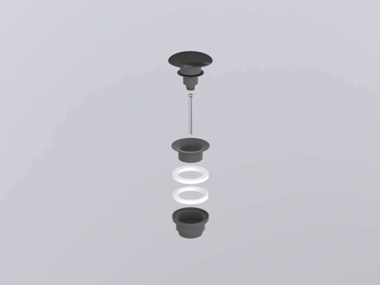 PIL01CM-LV Универсальный донный Cemento click/clack с керамической крышкой cielo Запасные части и аксессуары Ceramica Cielo