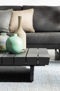 Прямоугольный садовый столик с порошковым покрытием из алюминия