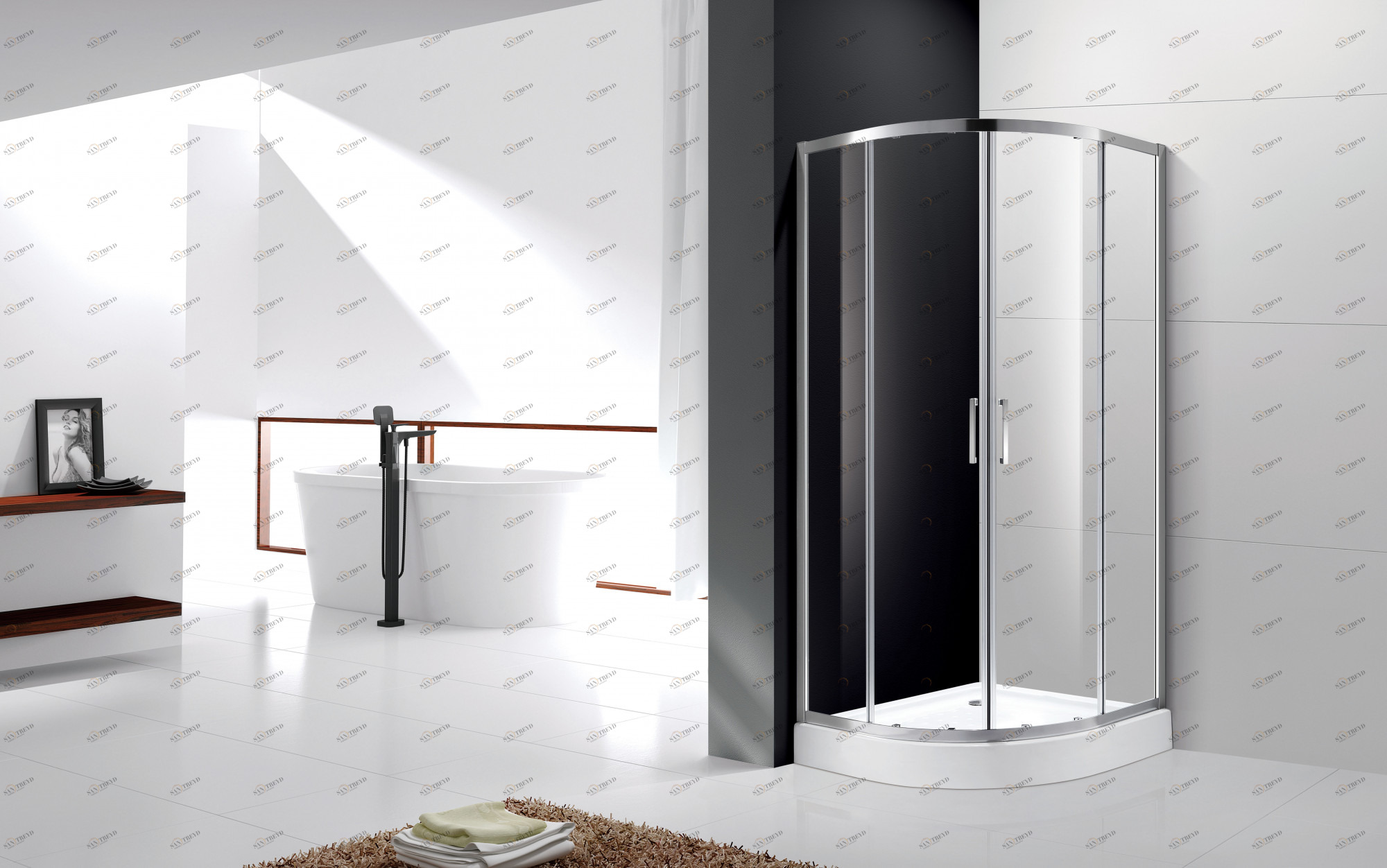 Душевой уголок CEZARES MOLVENO-R-2-80-P-Cr-IV