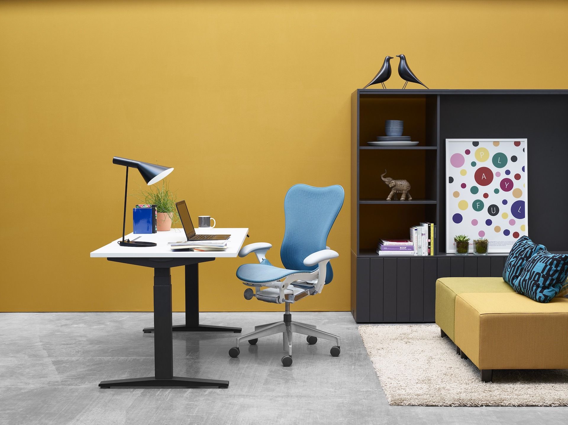 Эргономичное офисное кресло с вращающейся тканью Butterfly Herman Miller Mirra 2 ARCH-00092336 - Вид №11