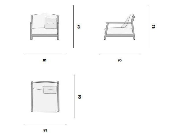 Садовое кресло из тикового дерева с подлокотниками MANUTTI Muyu ARCH-00109949 - Вид №4