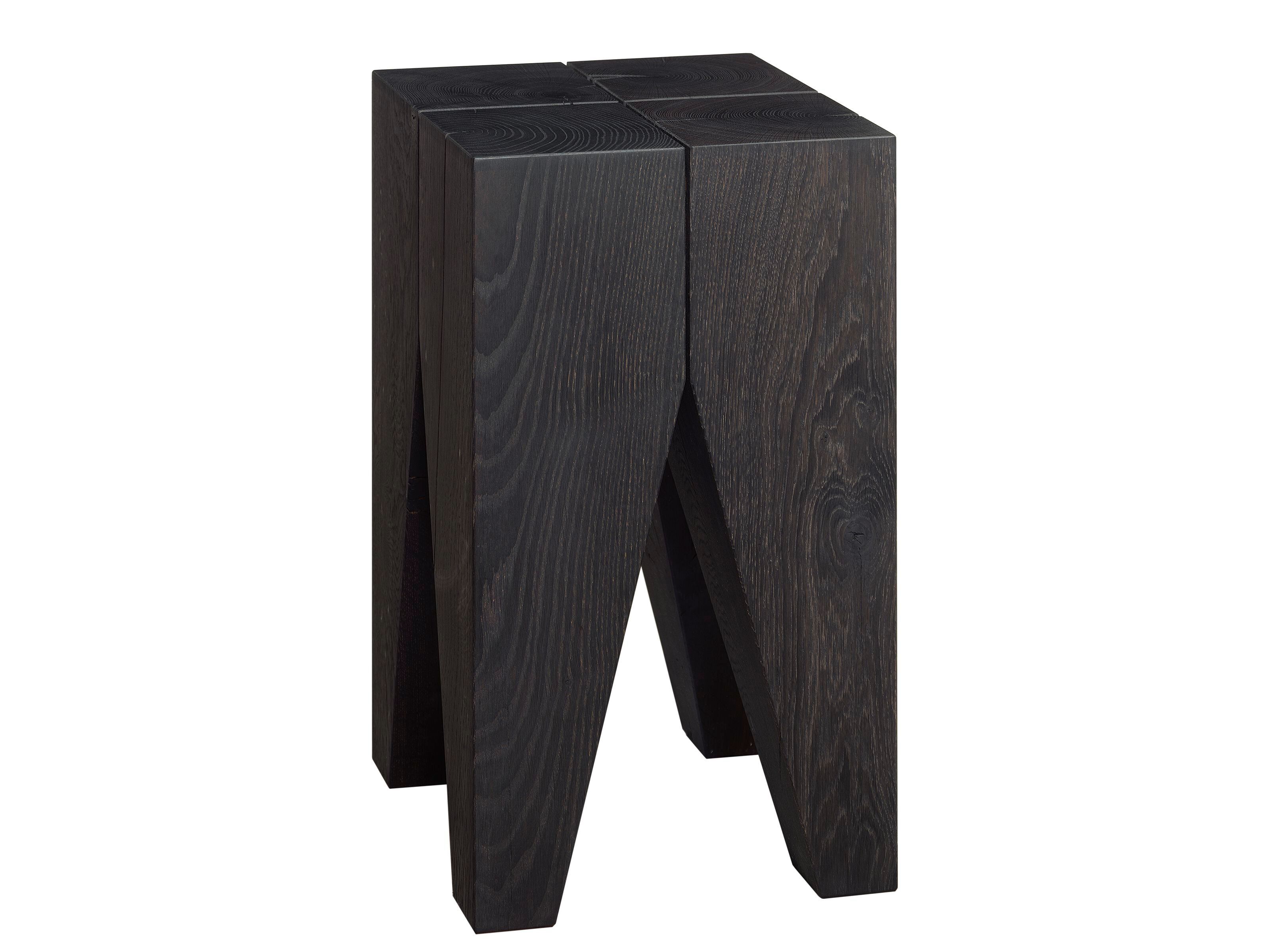 Квадратный журнальный столик из дуба e15 BACKENZAHN BLACK OAK ARCH-00032830