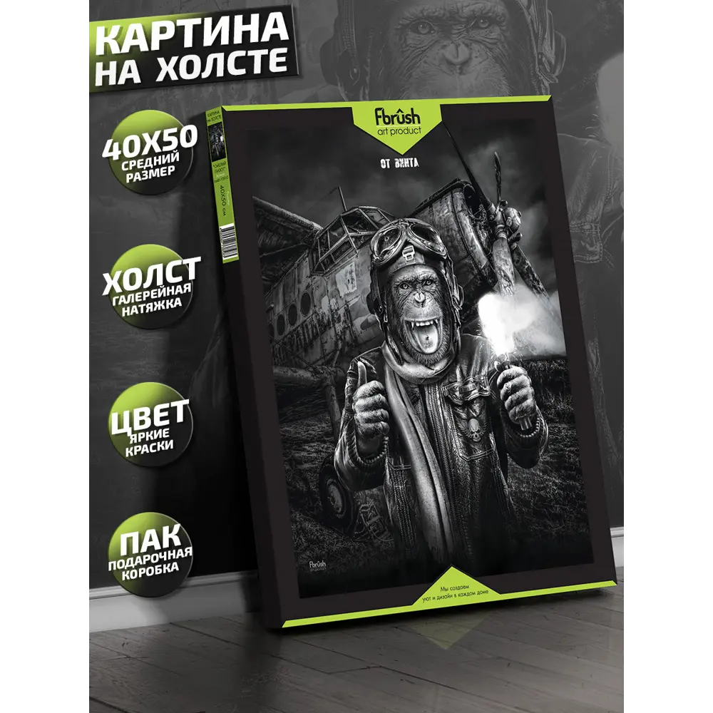 Картина на холсте Смелый пилот 40x50 см FBRUSH STLM-2185487 - Вид №3