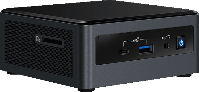 BXNUC10I7FNHJA2 Nettop nuc, core i7-10710u, 4.7 ghz turbo, 8gb ddr4-2666 sodimm pre-installed (up to 64gb max), vga uhd graphics (usb-c(dp1.2)+hdmi 2.0a), 4xusb3.1, 1x16gb m.2 ssd ( optane), 1x1tb sata3 2.5hdd, gbl, wifi+bt, sdxc slot, black,vesa, powerco Santreyd 