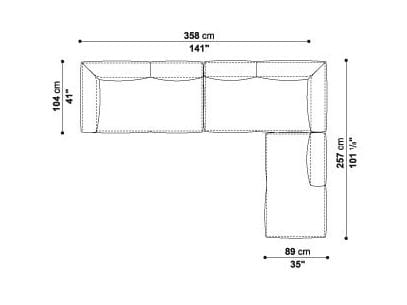 Кожаный угловой диван B&B Italia Michel ARCH-00098797 - Вид №5