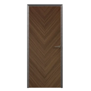Дверь межкомнатная скрытая левая (от себя) Invisible 80x220 мм ПВХ цвет орех с замком 88401481 STLM-2005390