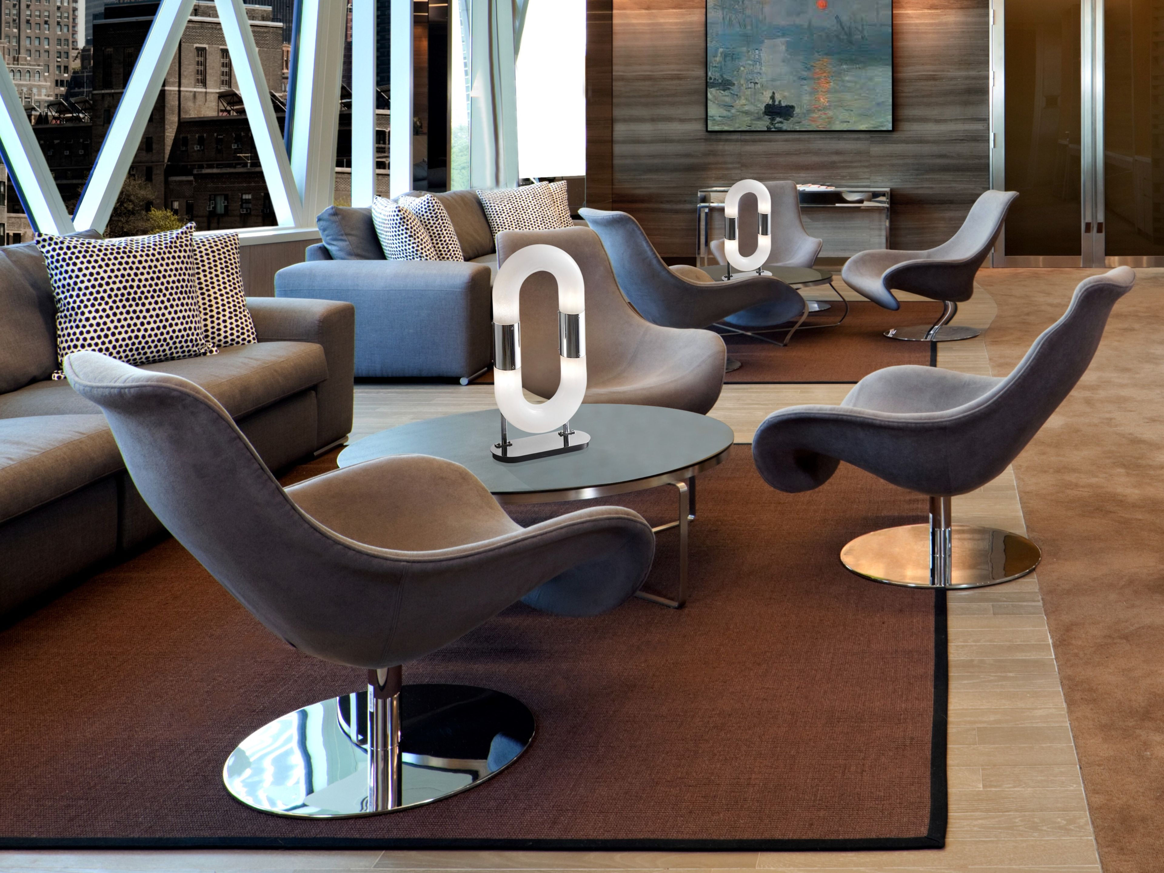 Светодиодная настольная лампа из дутого стекла STILLUX LIGHTING LAB 21010/LG ARCH-00084180 - Вид №2