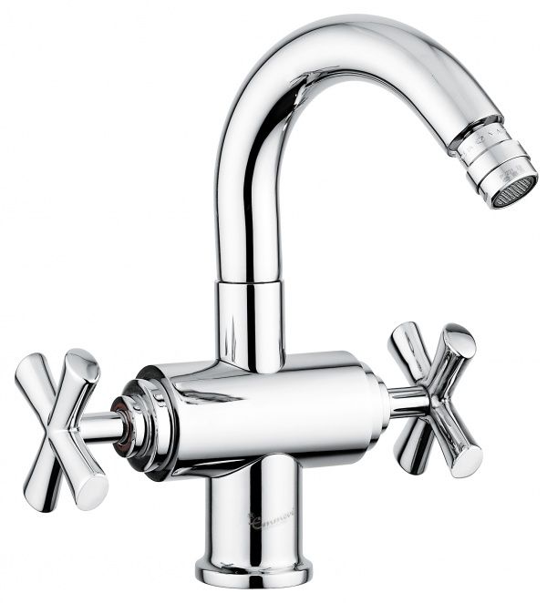 31004CR Emmevi Spirit New, двухвентильный смеситель для биде с донным клапаном, цвет хром