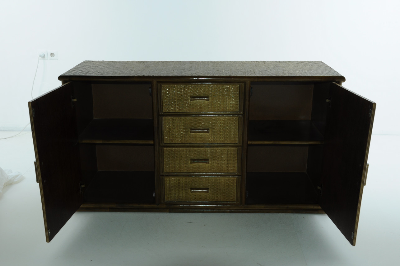 Комод из ротанга зеленый "Олива" 08/32 VINOTTI  00-3885293 Зеленый  - Вид №1