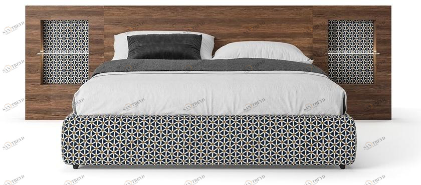 TUMIDEI Двуспальная кровать со встроенными прикроватными тумбочками sun-id-1493723