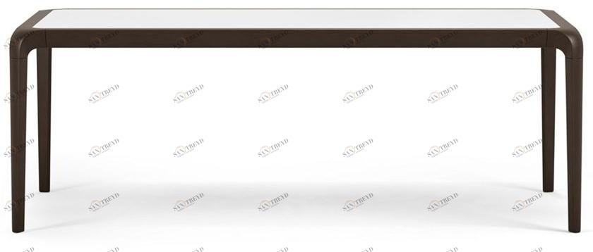 Roche Bobois Прямоугольный обеденный стол из дерева и daquacryl® Les contemporains sun-id-1456424