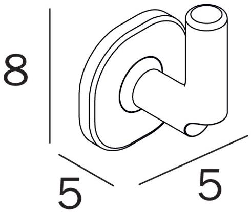 INDA® Крючок для халата из латуни Ellepi A44200 - Вид №2