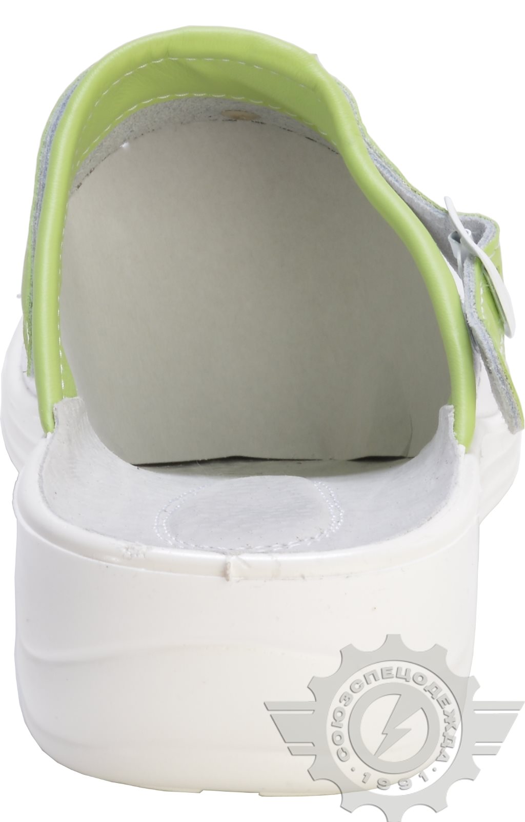 63189 Туфли Сабо "Комфорт" белые с салатовым  Медицинская обувь размер 37 Спецодежда  - Вид №2