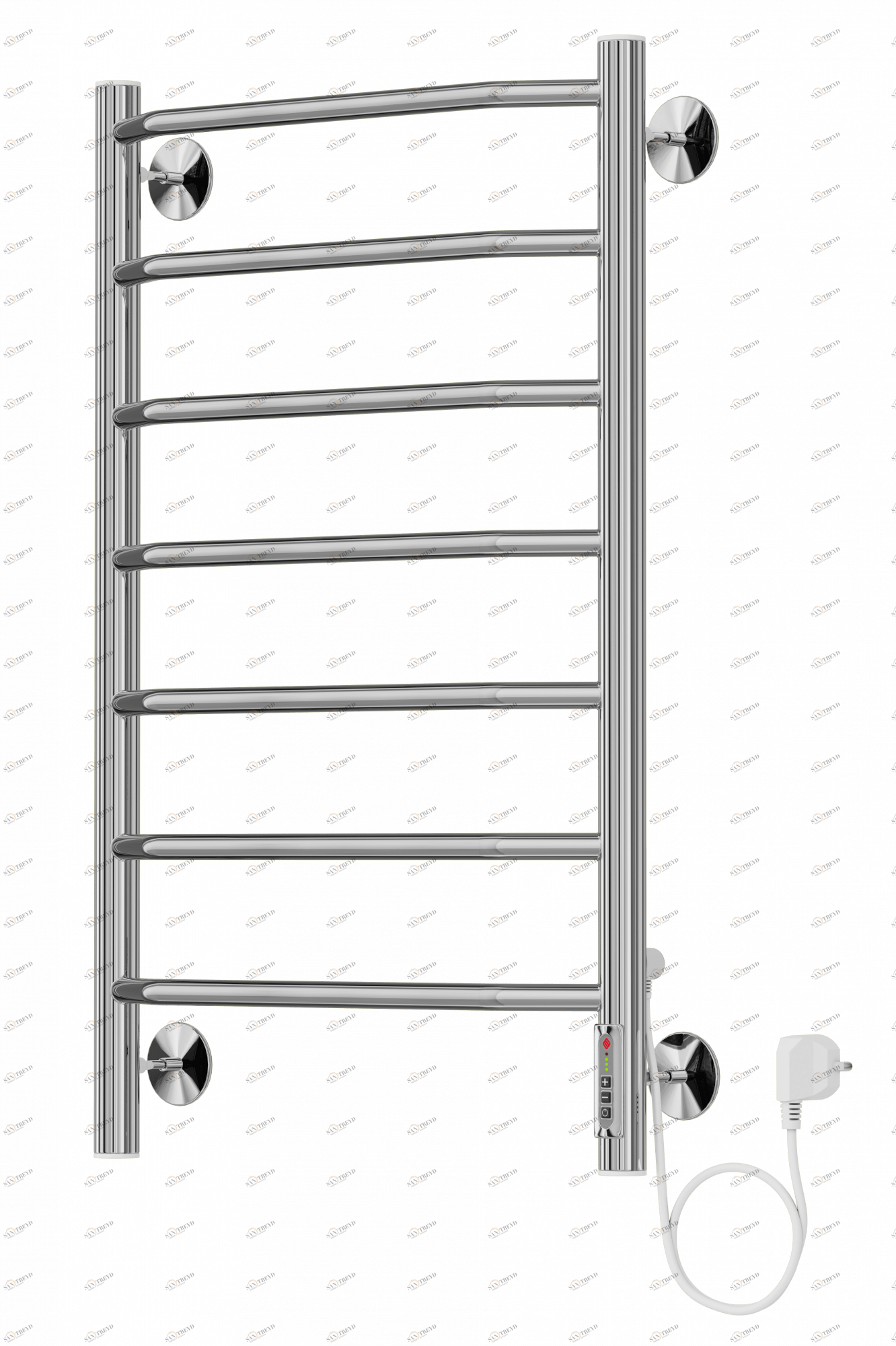4660059580159 ЭЛЕКТРИКА Виктория П7 450х750 электро (new встроен диммер) Полотенцесушитель TERMINUS RAL 9016 глянец 