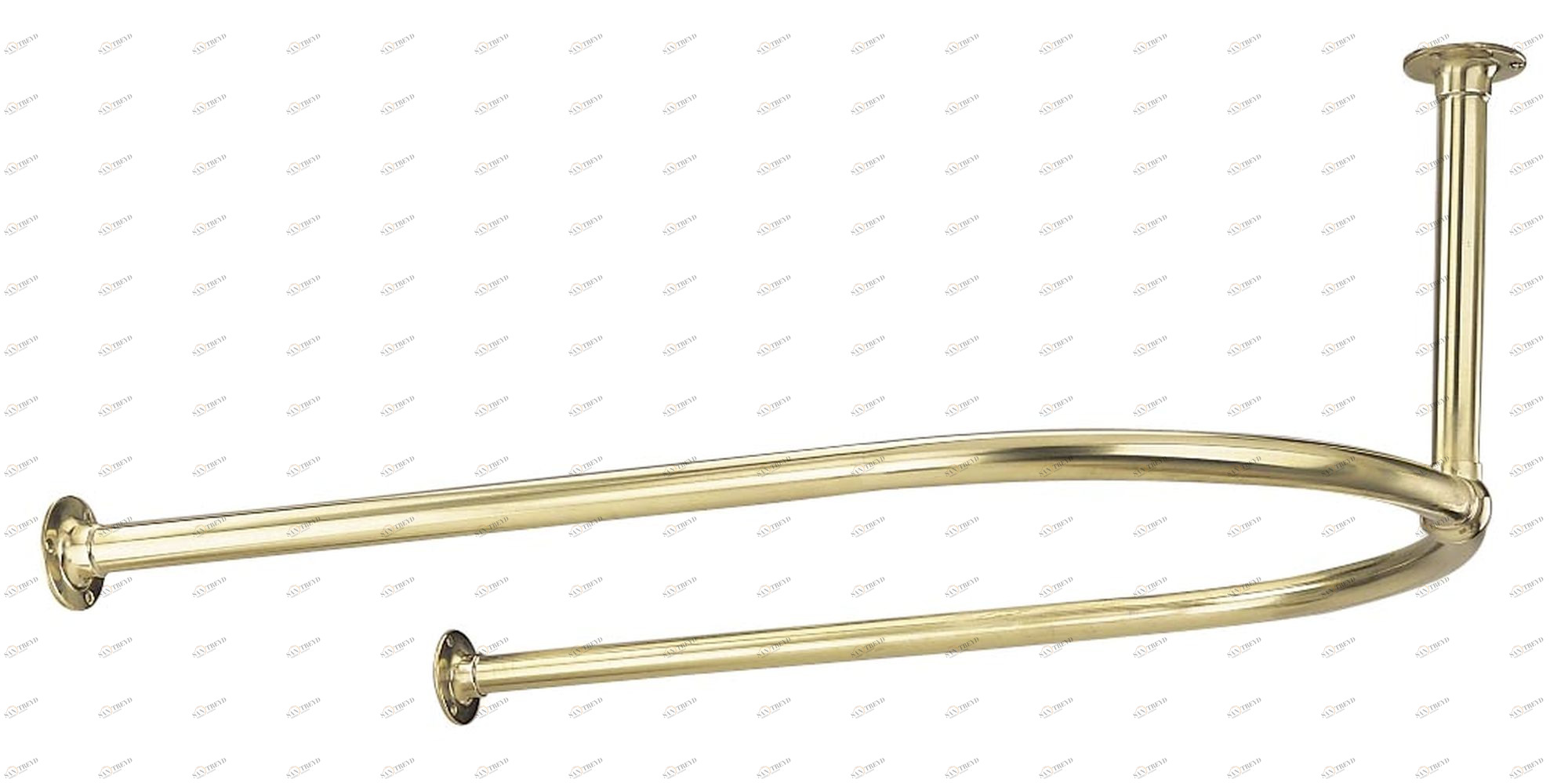 Traditional bathrooms Vintage Duschvorhangstange HALBOVAL Scr2.1 