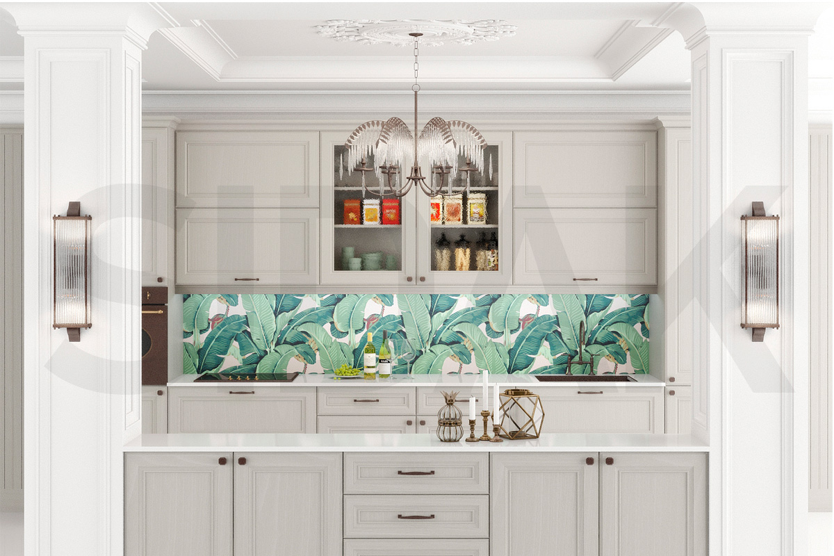 Фасады для кухни Эвита Фрезеровка «Эвита» Дуб Дайд Серый №256 SIDAK SIST3415-7707 - Вид №1