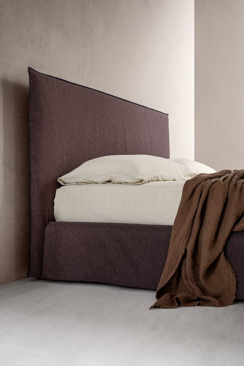 ZANETTE Двуспальная кровать из ткани с мягким изголовьем sun-id-1499089 - Вид №1