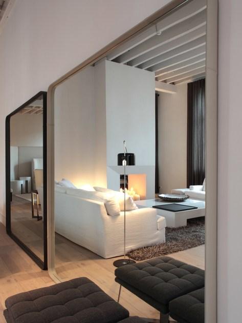 Meridiani Кожаное зеркало с настенной рамой sun-id-1506982 - Вид №3