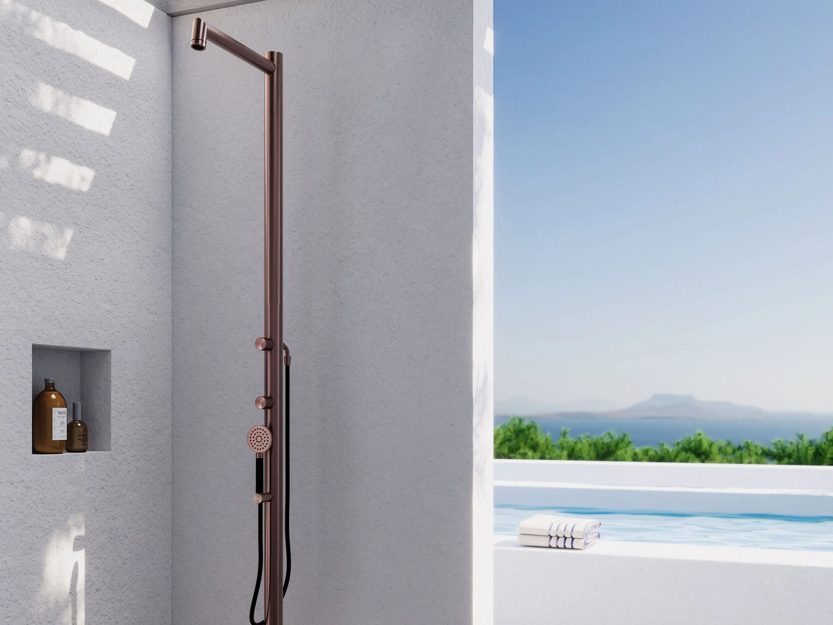 Открытый душ из нержавеющей стали Fontealta фламинго ARCH-00044551