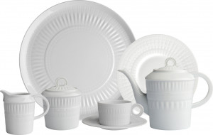 10607521 Haviland Сервиз чайный 6/22 "Сублим, бриллиант" (глянцевый, матовый) Фарфор