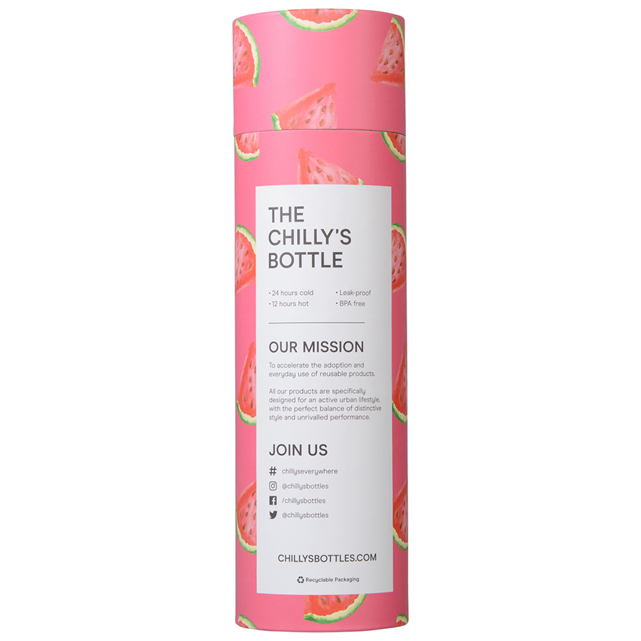 B500NIWAT Термос new icon, watermelon, 500 мл Chilly's Bottles  - Вид №2
