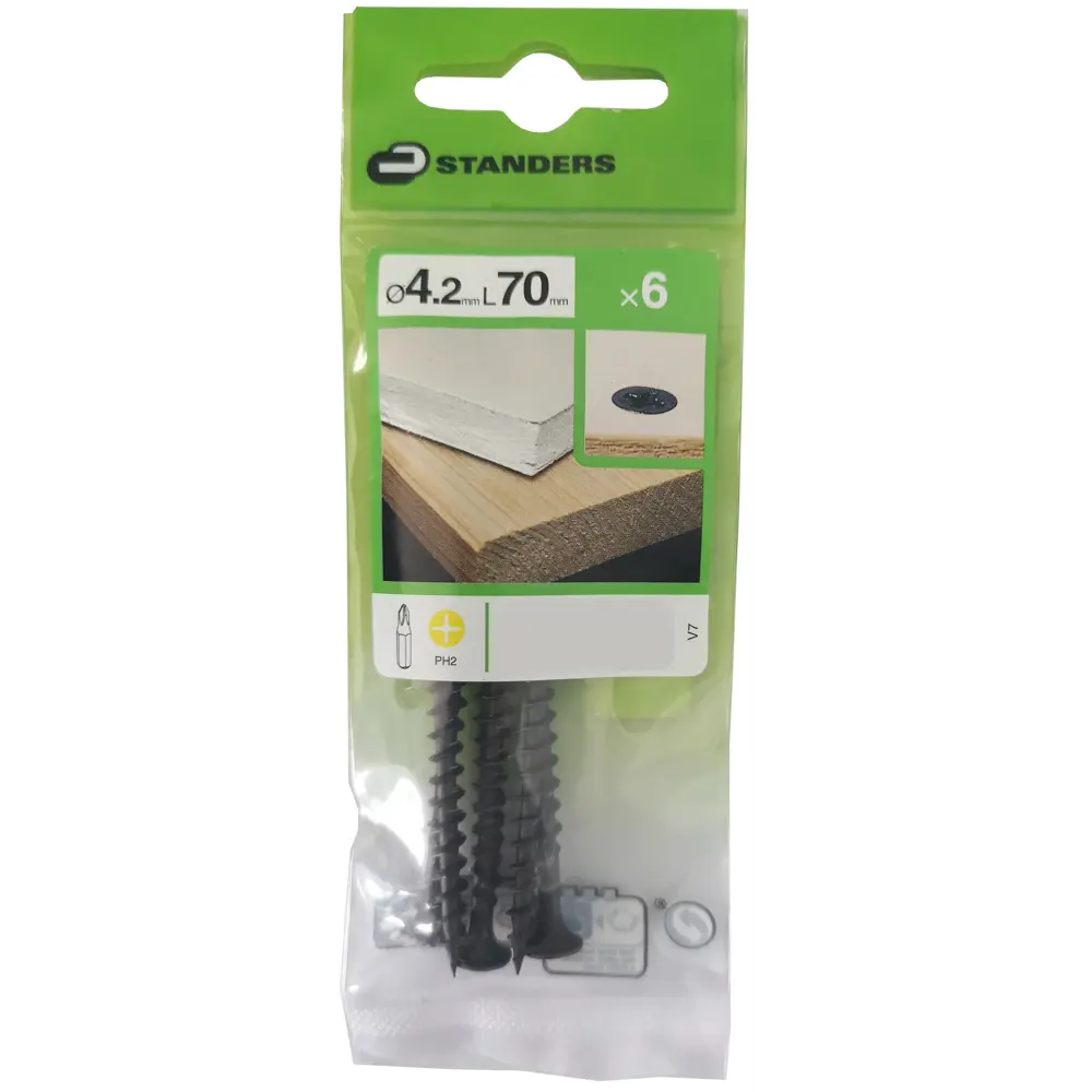 Саморезы Standers усиленные для дерева и гипсокартона 4.2x70 мм 82232160 STLM-0022423 - Вид №2