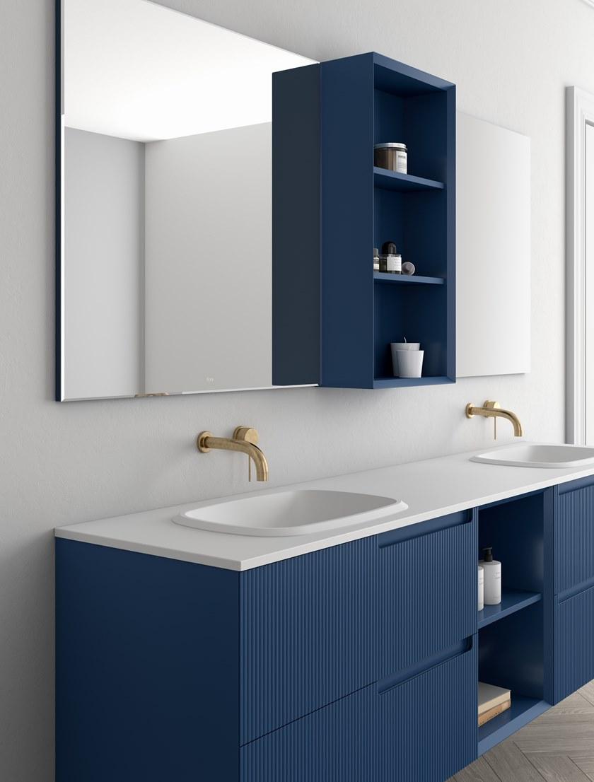 Fiora Двойная подвесная тумба под умывальник с ящиками Synergy sun-id-1464649 - Вид №6