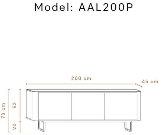 Momocca Комод деревянный с распашными дверцами Adara Aal200 / aal200p - Вид №3