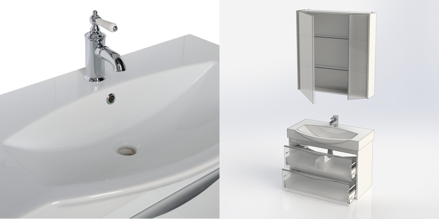 Комплект мебели Aquanet Франка 85 белый 00183190 - Вид №5