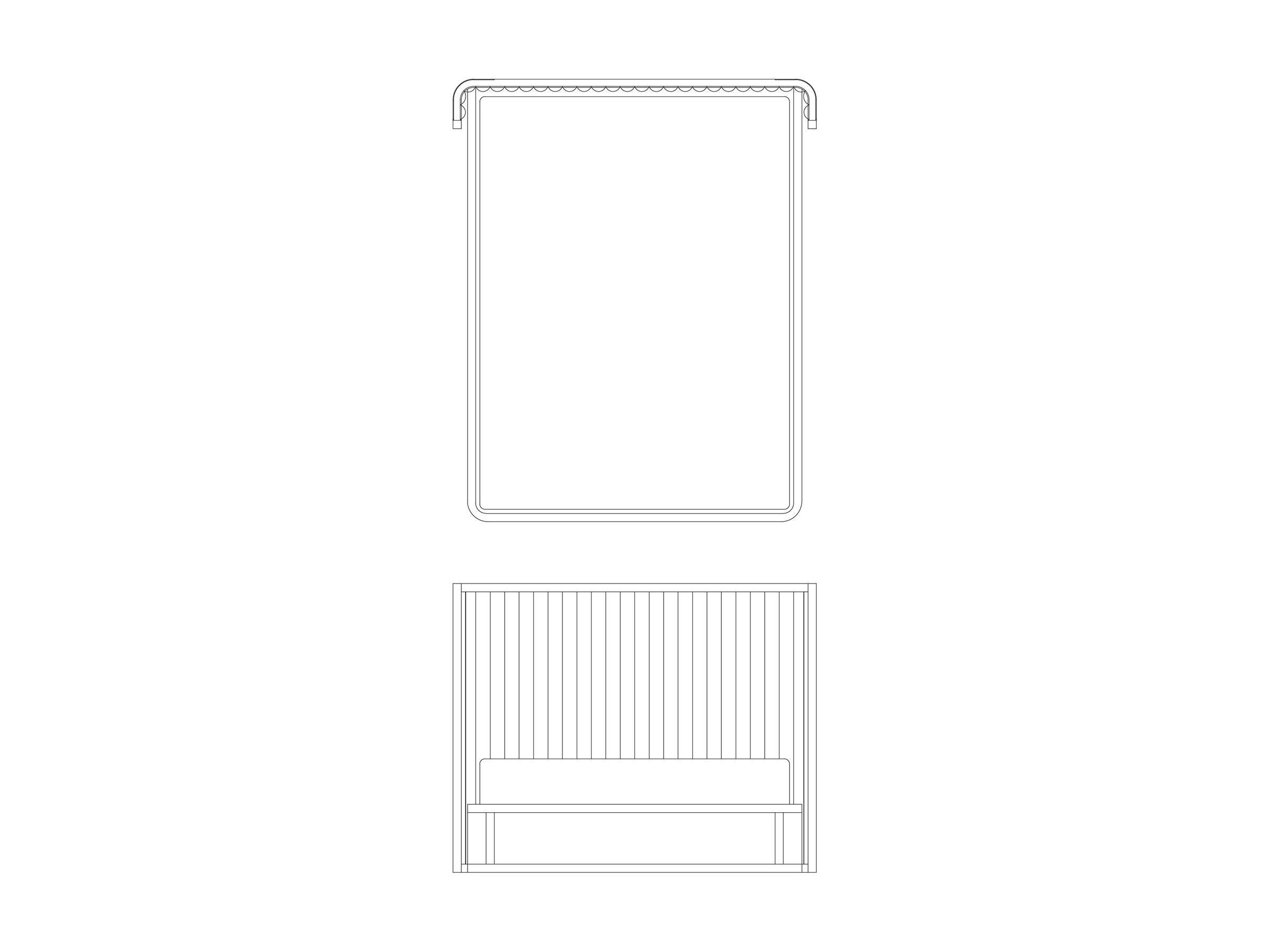 Двуспальная мягкая кровать из ткани с высоким изголовьем Casa Magna AGATHA ARCH-00008618 - Вид №2