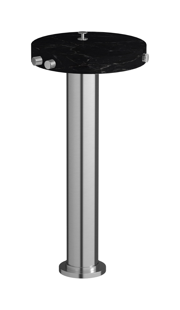 Напольный смесиель для ванны с встроенным душем. WE ARE IB mr399ss_2 Brushed Nickel Marmo