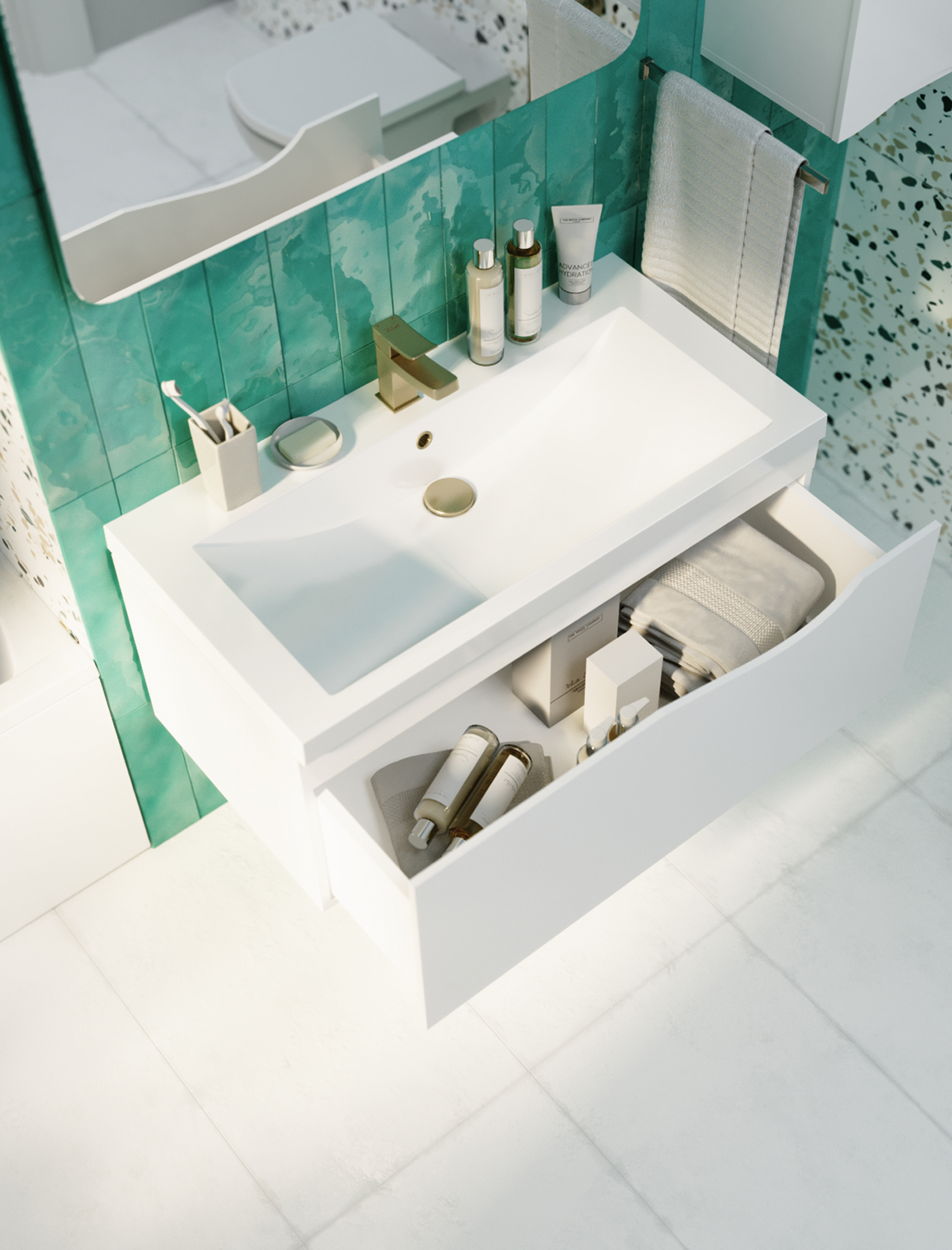 У51045 Тумба без раковины Этюд 100П 1я 1 Marka Этюд  - Вид №2