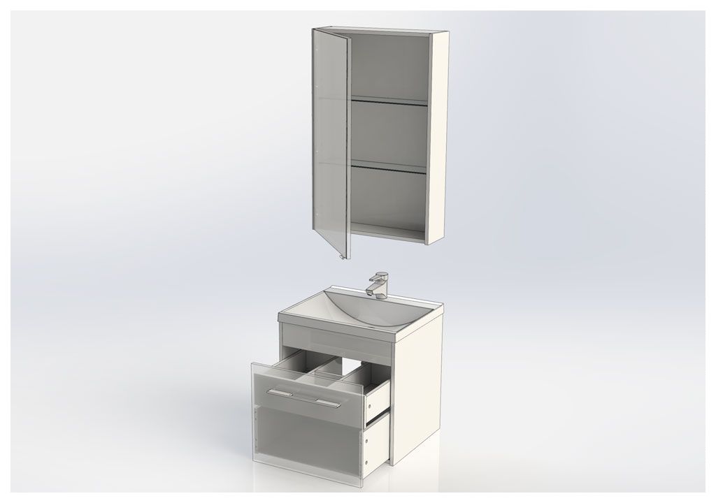 Мебель для ванной Aquanet Августа 58 дуб сонома 00225250 - Вид №4