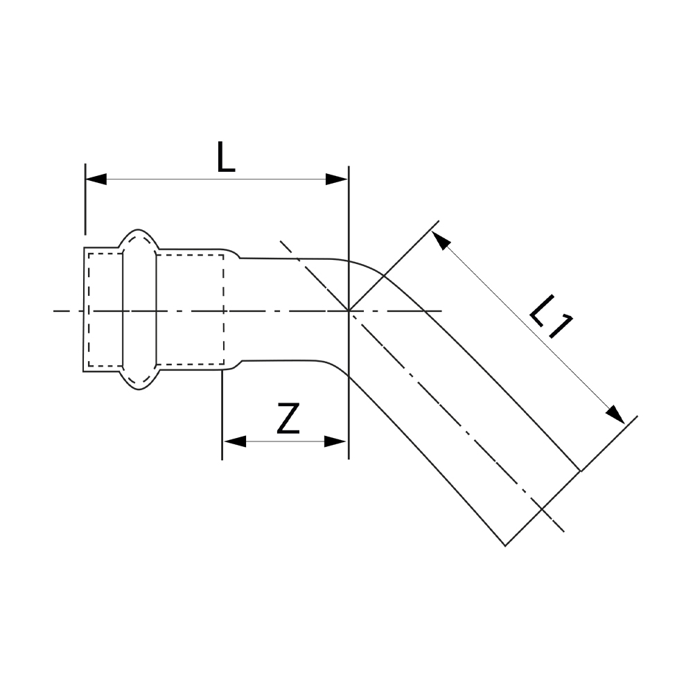 PS50400280000 Отводы Tece  - Вид №1