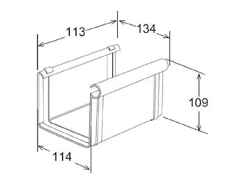 Простое соединение желоба 100×110 First Corporation First Plast ARCH-00071284 - Вид №2