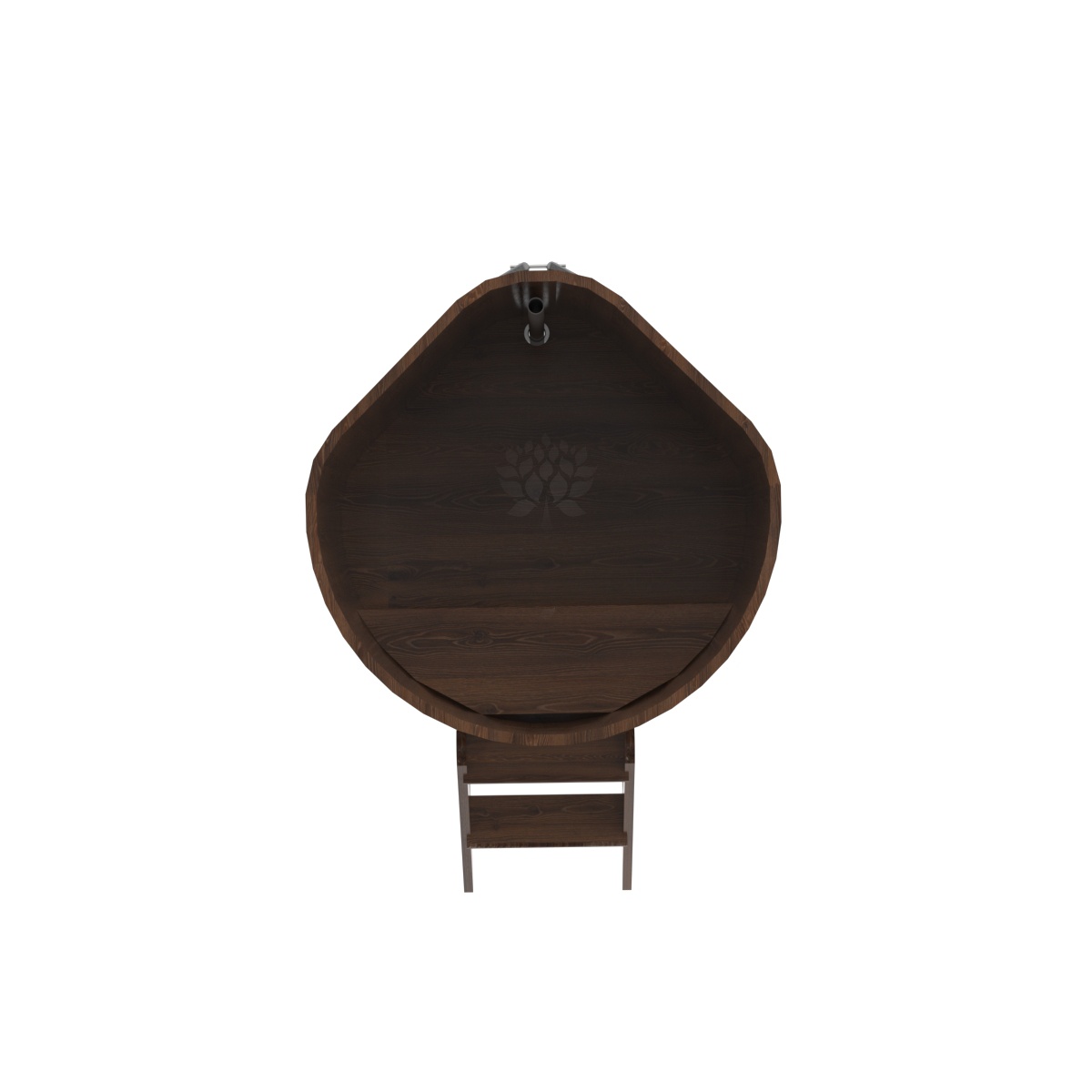 1346 Купель угловая из дуба 1,03х1,03х1,1 морёная Alyarus  - Вид №4