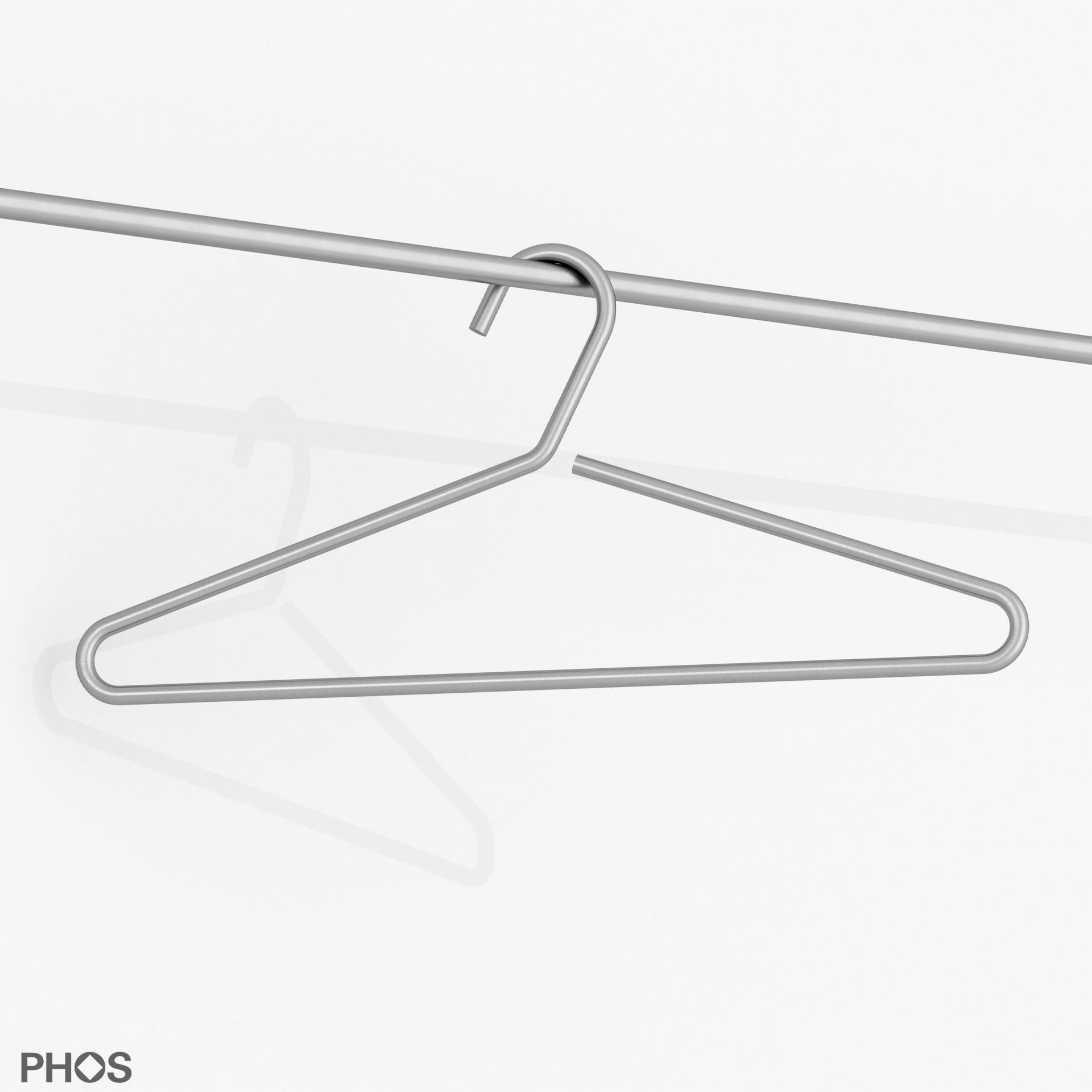 KB2 Вешалка для одежды согнута цельным куском PHOS 