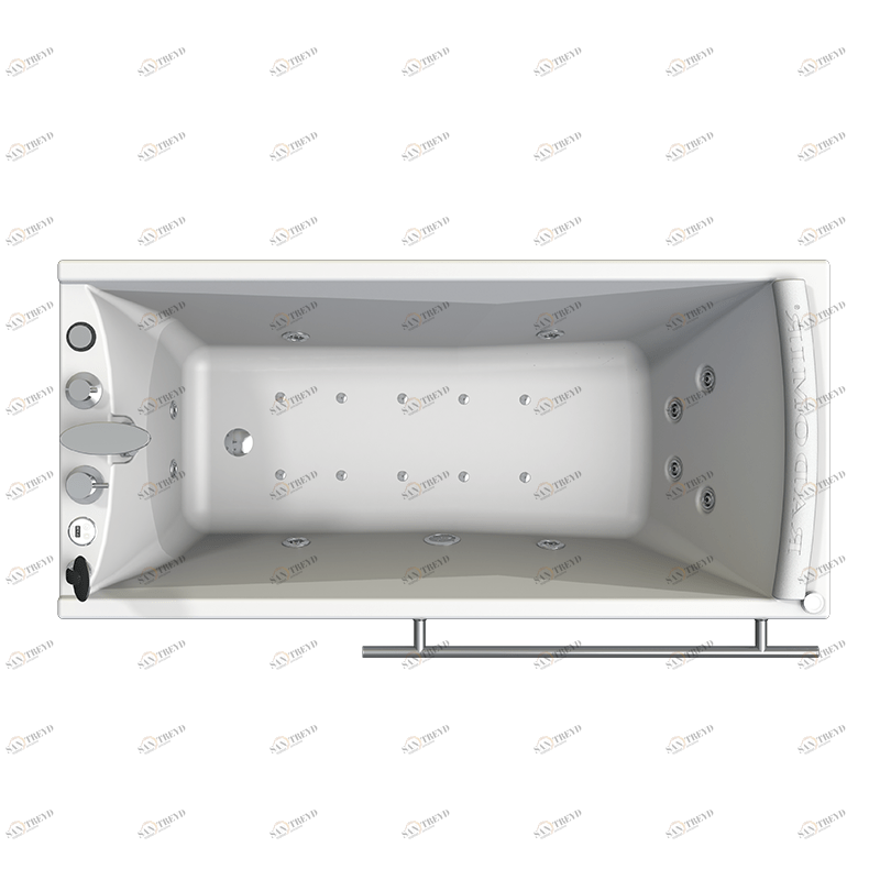 Гидромассаж "Лечебный Chrome" на ванну Вега (двигатель 900 Вт, джет Глори - 6 шт., джет Джереми - 4 шт.) Radomir 1-65-2-0-2-023