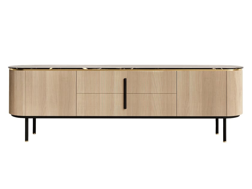 Деревянный шкаф с распашными дверцами и ящиками ANA ROQUE INTERIORS Elegance ARCH-00039429