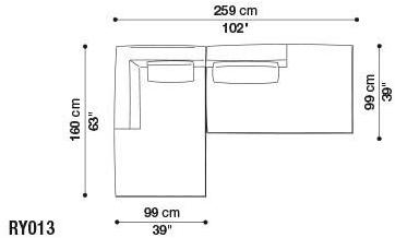 B&B Italia Модульный угловой диван из ткани Ray sun-id-1435354 - Вид №31