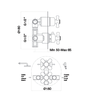 OT970902010 Смеситель для ванны , золото Webert #VALUE!  - Вид №1