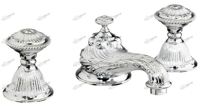 Bronces Mestre Нажмите для мойки на 3 отверстия из хромированной латуни Versailles 230401.a010.50