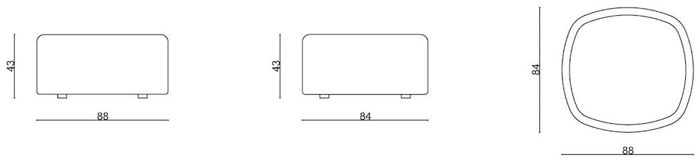 Ferrante Пуф из квадратной ткани с обивкой Ester sun-id-1442698 - Вид №6