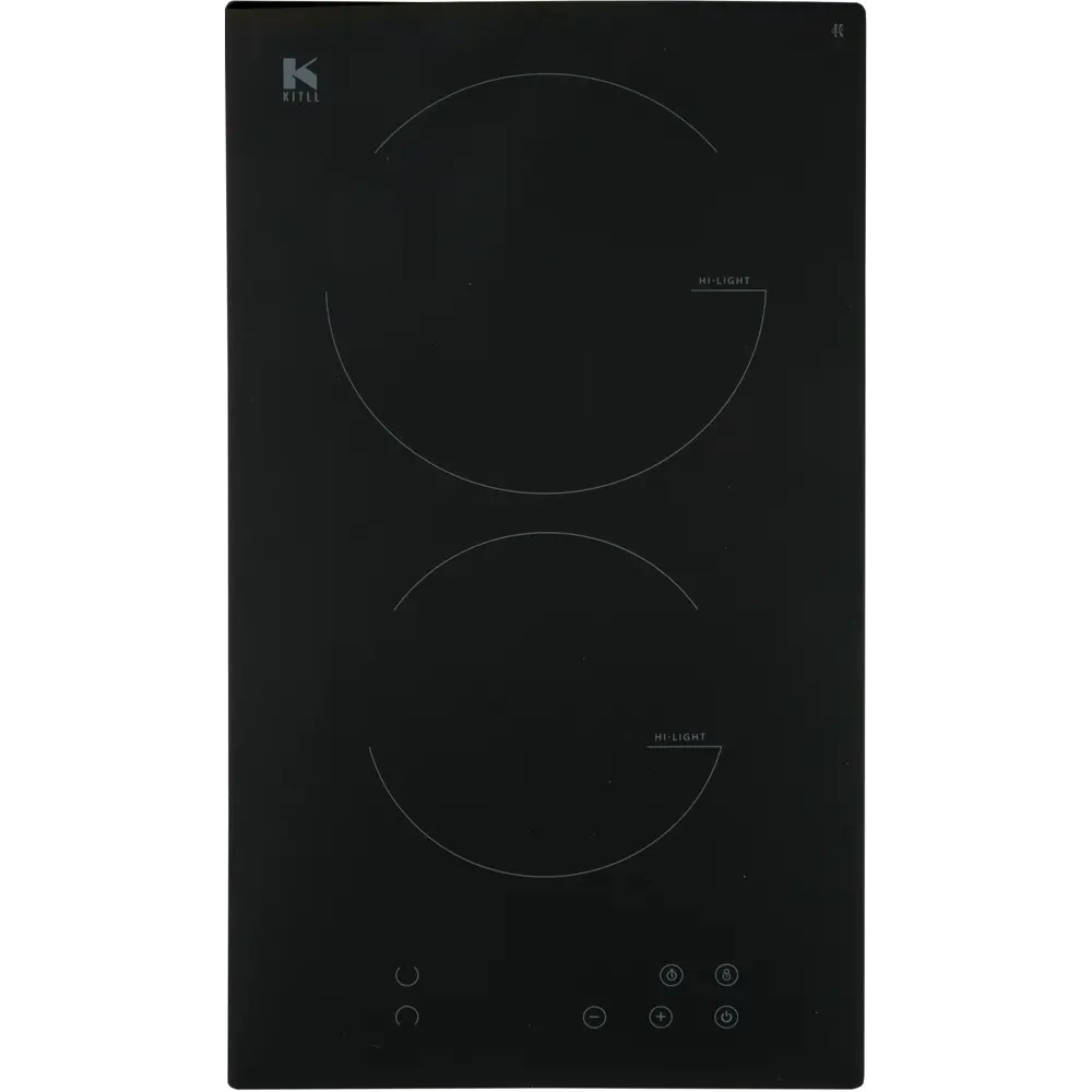 Электрическая варочная панель Kitll KHH 3001 40 см 2 конфорки цвет чёрный STLM-2159791 - Вид №1