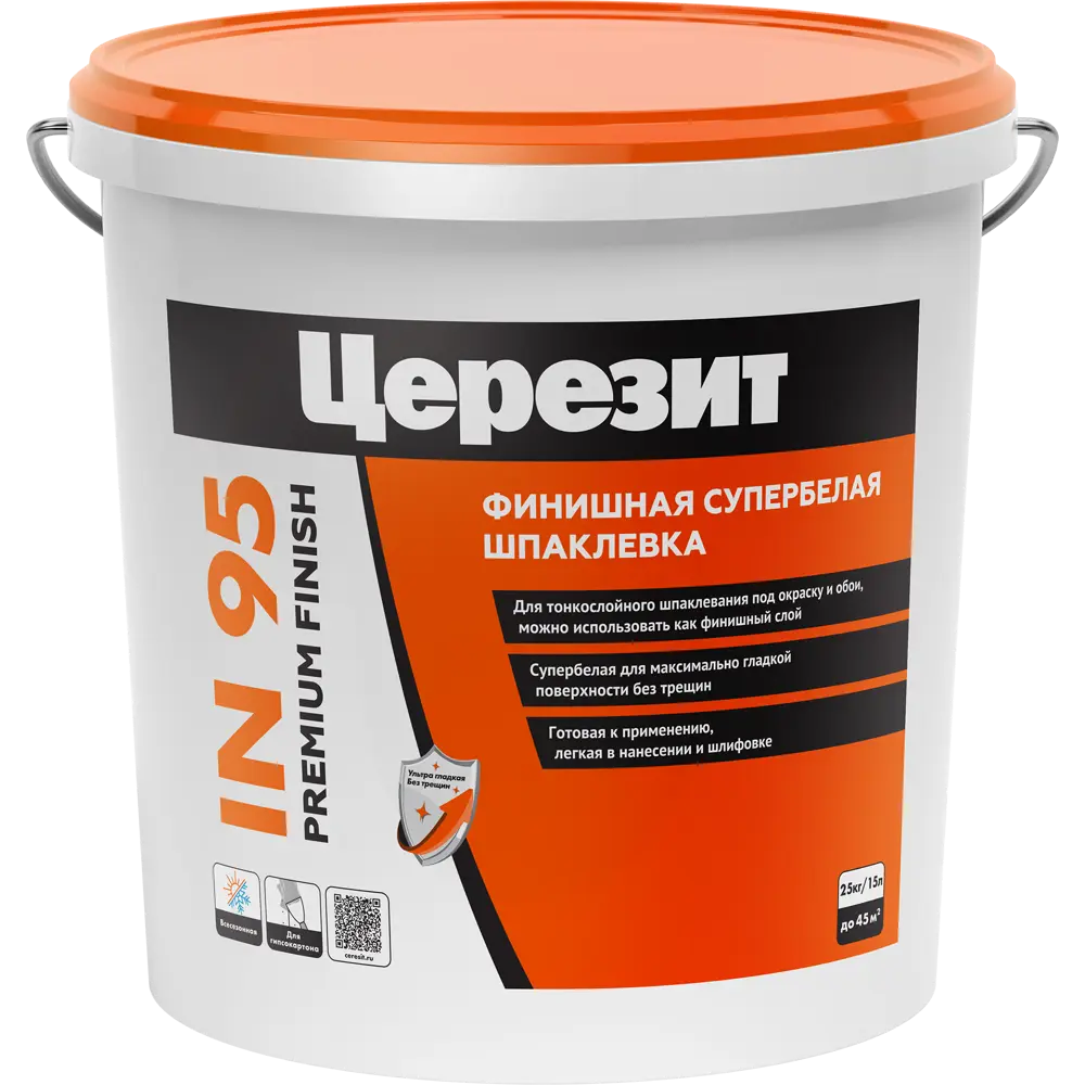 ЦЕРЕЗИТ IN95 - полимерная шпаклевка готовая всесезонная 25 кг 82040515 STLM-1578357