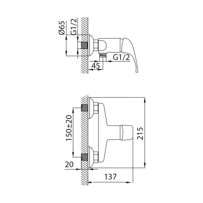 DAVSB00M03 Milardo Davis Смеситель для душа Россия  - Вид №3