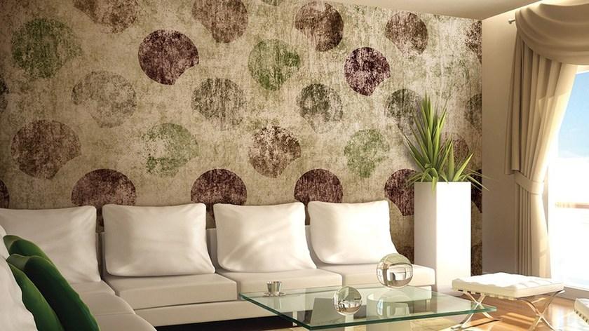 GLAMORA Виниловые обои в горошек Stripes & squares sun-id-1425656 - Вид №2